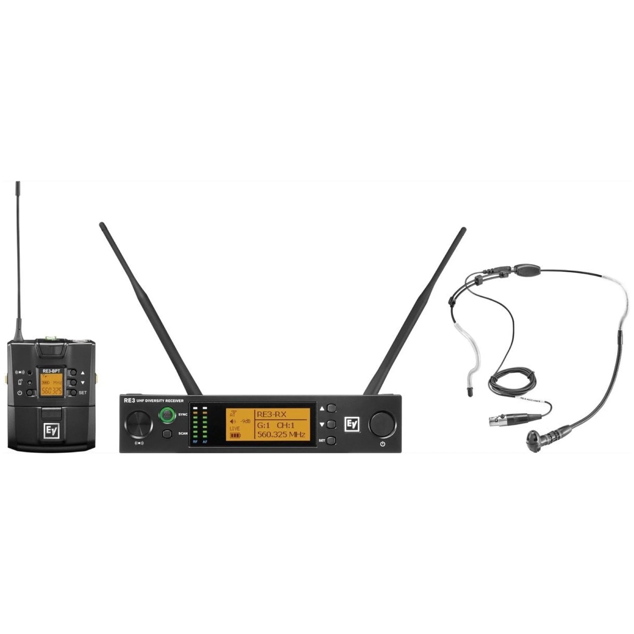 Electro-Voice RE3-BPHW Headset Wireless Microphone System, Band 6M (653-663 MHz)