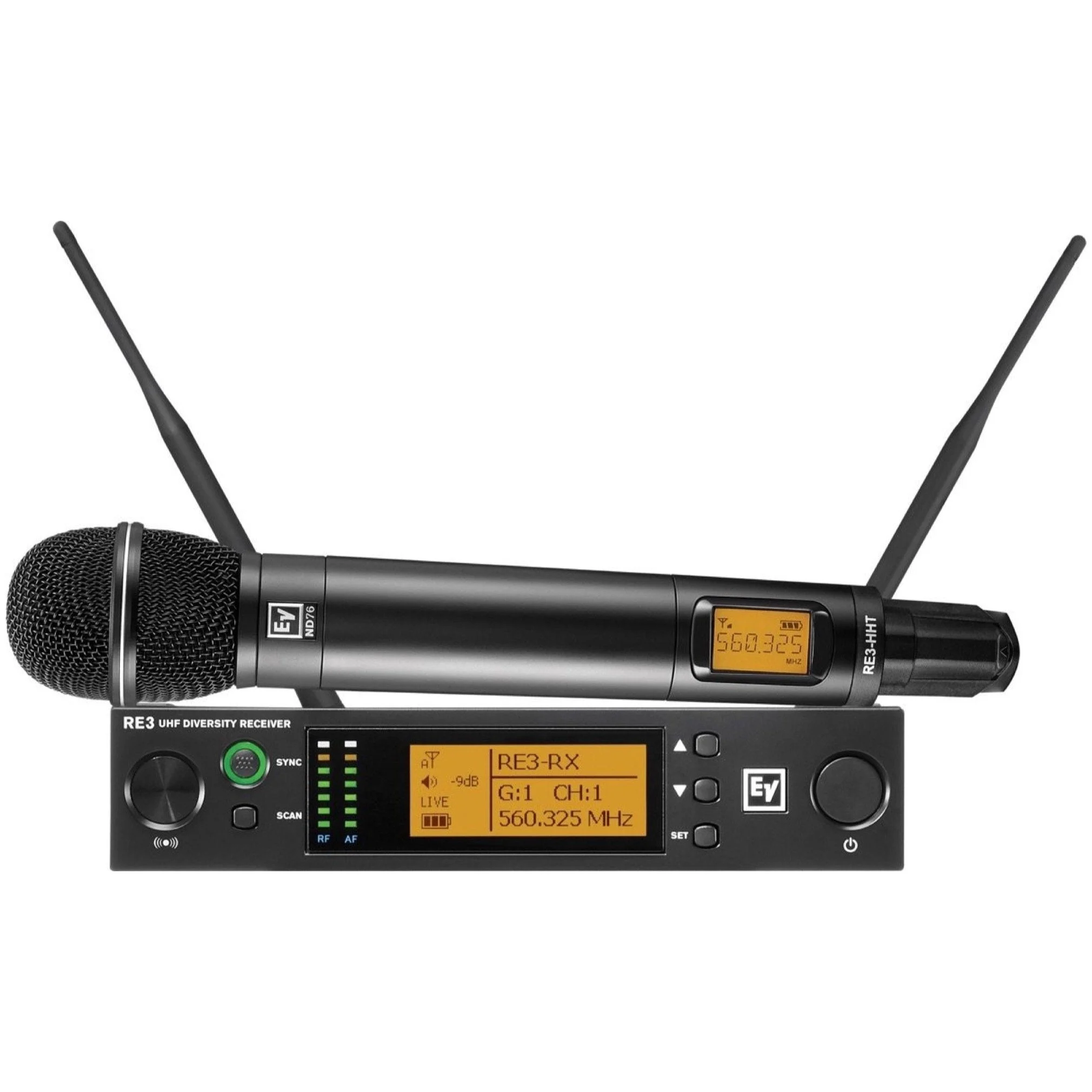 Electro-Voice RE3-ND76 Wireless Vocal Microphone System, Band 5H (560-596 MHz)