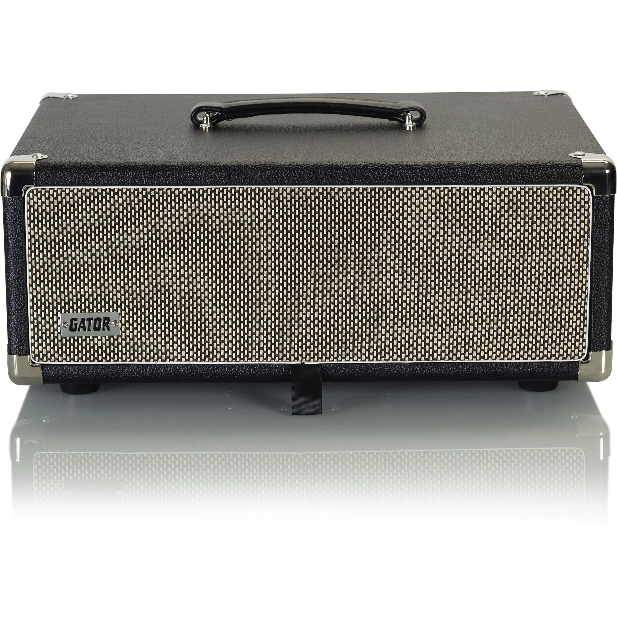 Gator GR-RETRORACK Vintage Amp Vibe Rack Case, Black, GR-RETRORACK-3BK, 3-Space