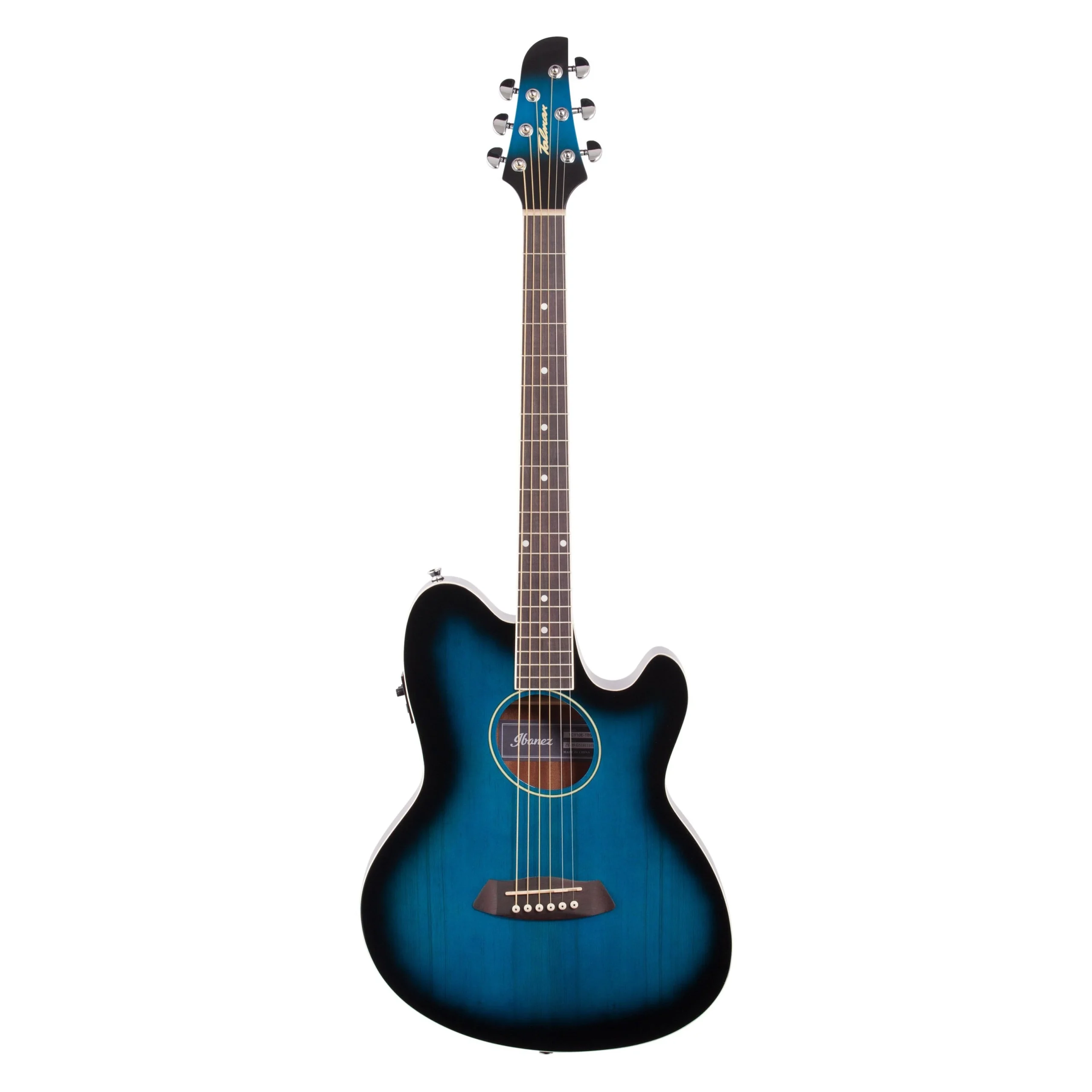 Ibanez TCY10E Talman Cutaway Acoustic-Electric Guitar, Transparent Blue Sunburst