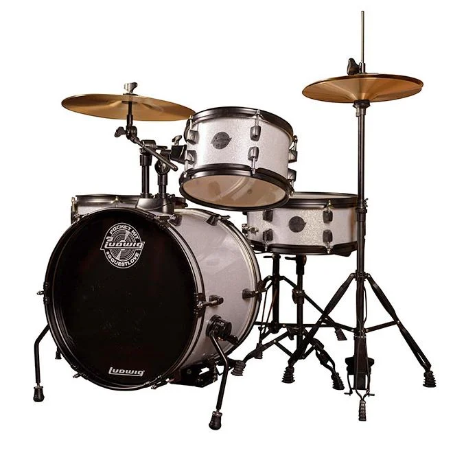 Ludwig LC178X Questlove Pocket Silver Sparkle 4-Piece Drum Kit