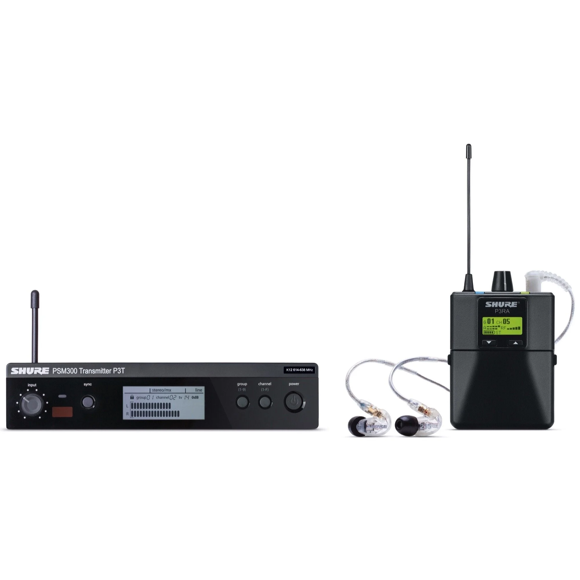 Shure PSM 300 IEM Wireless In-Ear Monitor System with SE215CL Earphones, Band G20