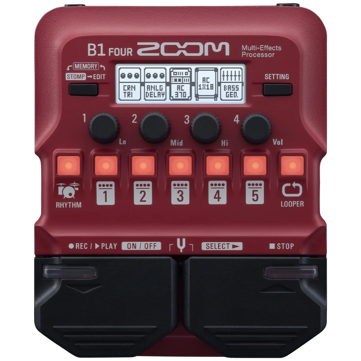 Zoom B1 FOUR Multi-Effects Bass Guitar Pedal