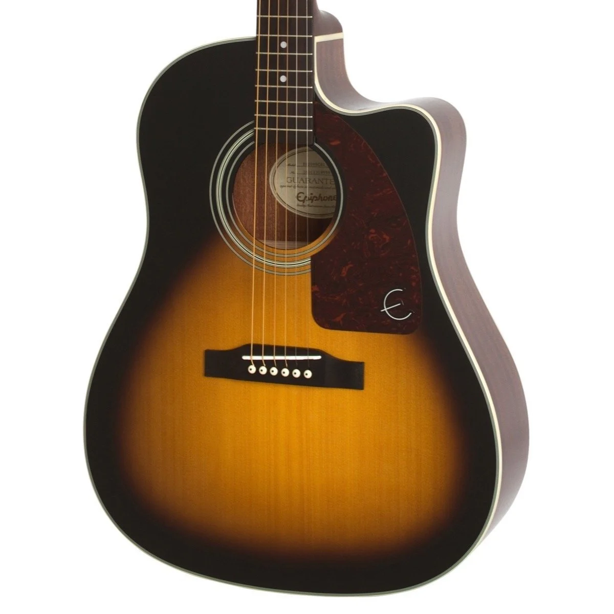 Epiphone J-15 EC Acoustic-Electric Guitar, Vintage Sunburst, with Case