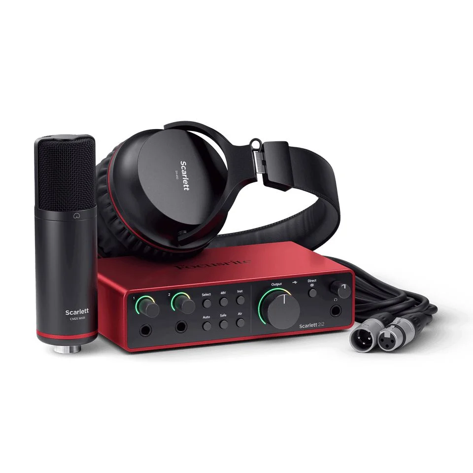 Focusrite Scarlett 2i2 Studio Recording Interface Bundle | 4th Gen