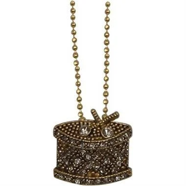 Aim Gifts Necklace | Snare Drum Crystal Clear/Gold