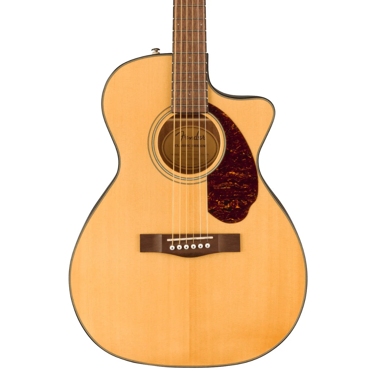Fender CC-140SCE Concert Acoustic-Electric Guitar - Walnut Fingerboard - Natural