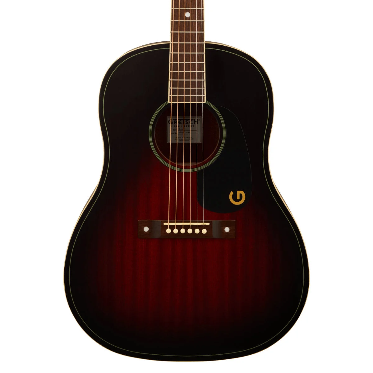 Gretsch Jim Dandy Dreadnought Acoustic Guitar - Walnut Fingerboard - Black Pickguard - Deep Cherry Burst