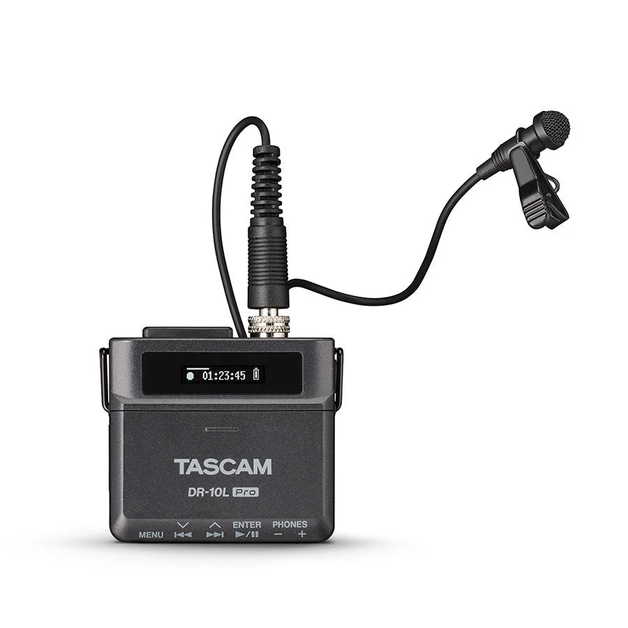 Tascam DR-10L PRO Ultra-Compact 32-bit Float Audio Field Recorder w/ Lavalier Mic