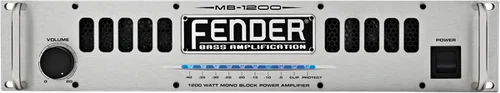 Fender MB 1200, 1200 Watt 2 Rack Space Power Amp, 120V (d)