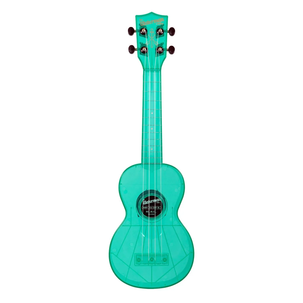 Kala KA-SWF-BL Soprano Waterman Ukulele - Fluorescent Blue Raspberry