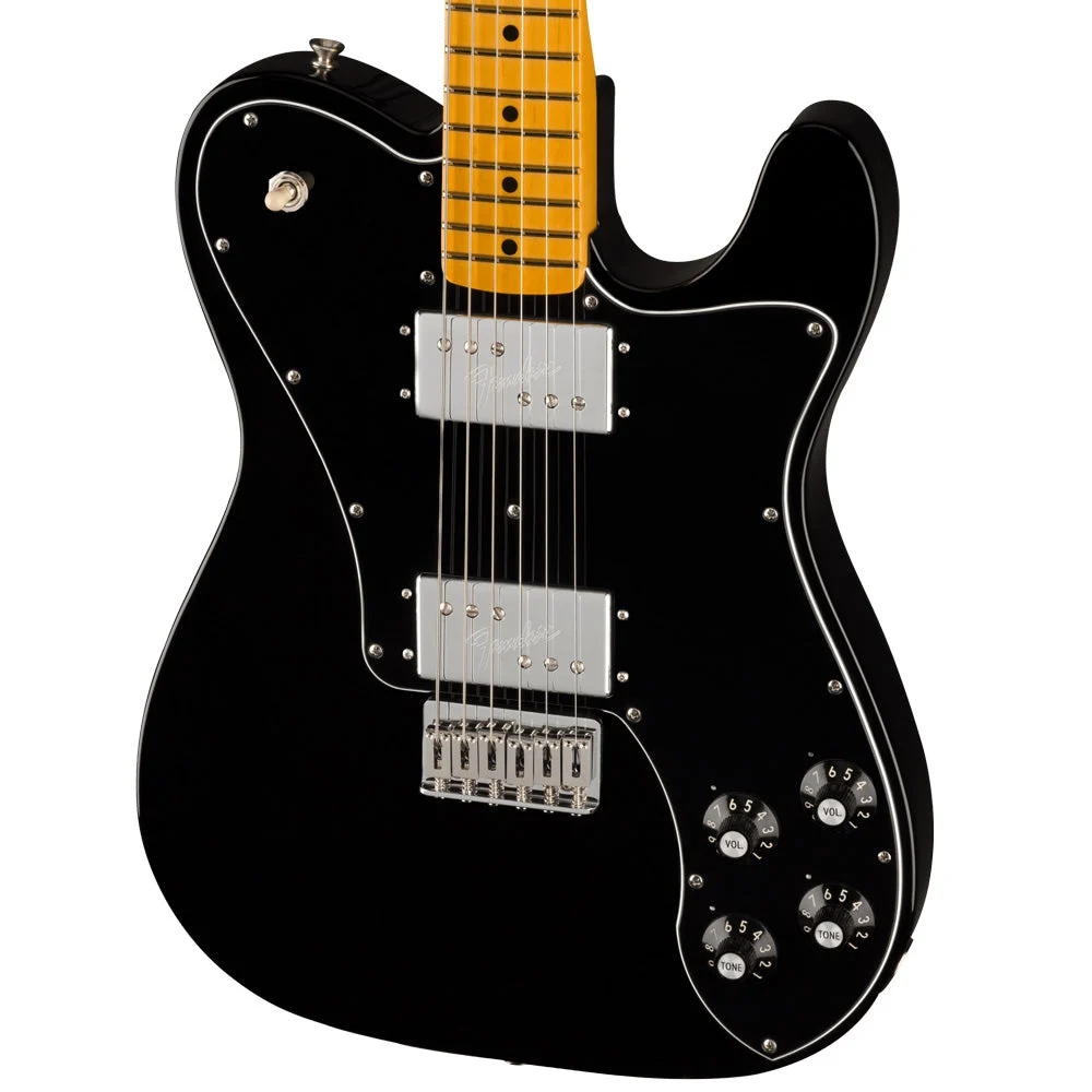 Fender American Vintage II 1975 Telecaster Deluxe Electric Guitar - Maple Fingerboard - Black