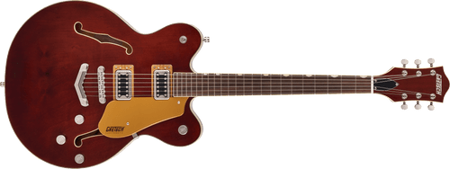 GretschG5622 Electromatic Center Block Double-Cut with V-Stoptail, Laurel Fingerboard, Aged Walnut (d)