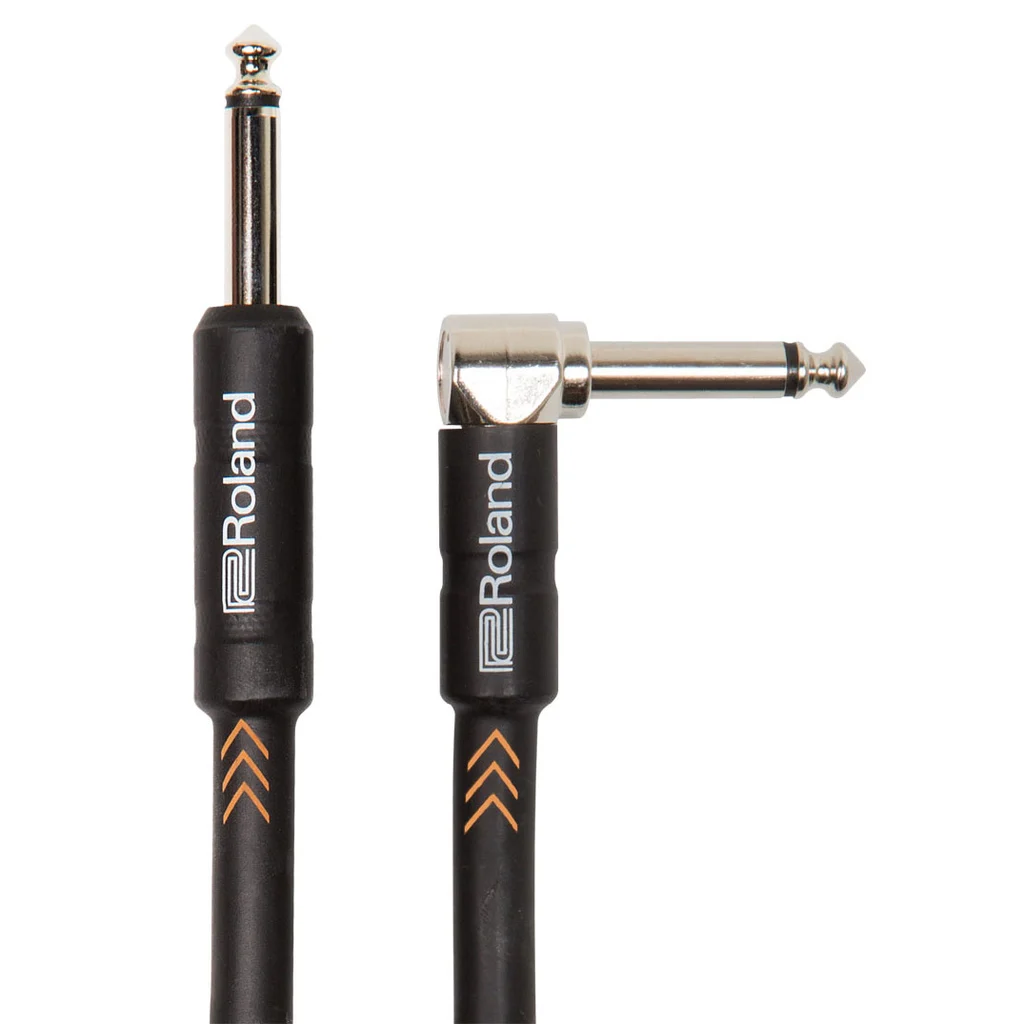 Roland RIC-B5A Black Series Straight to Angle Instrument Cable - 5 ft.