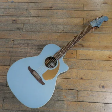 Used Fender NEWPORTER PLAYER IBM WN Laminate Top Acoustic Guitar Blue