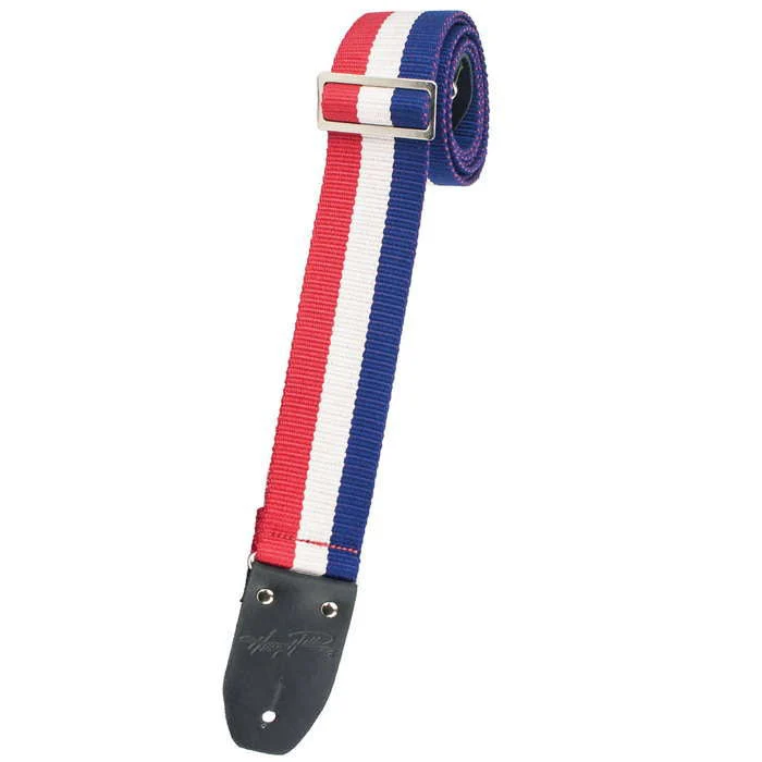 Henry Heller Cotton Series 2 in. Guitar Strap - Vintage Red White Blue