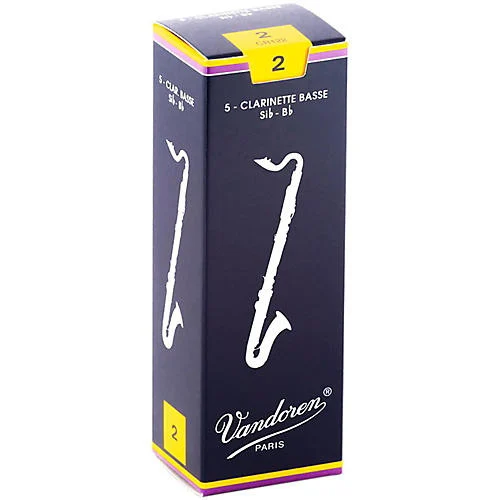 2; Bb Bass Clarinet Reeds; Vandoren Traditional; 5 per box