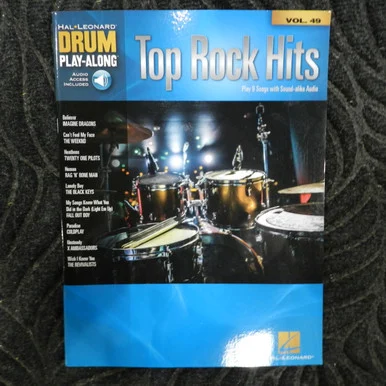 Used Hal Leonard DRUM TOP ROCK HITS VOL 49 Print Music