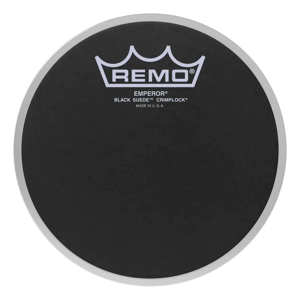 Remo Emperor Black Suede Crimplock Tenor Drumhead | 6"