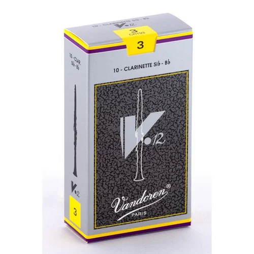 3; Bb Clarinet Reeds; Vandoren V-12; 10 per box