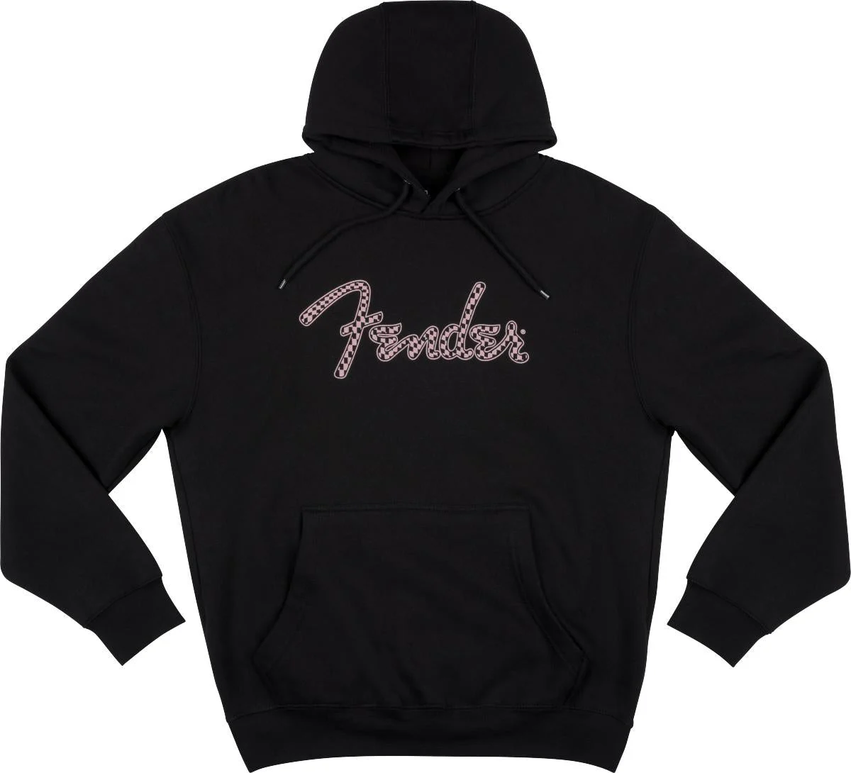 Fender Spaghetti Logo Wavy Checker Hoodie | Pink Checker | XXL