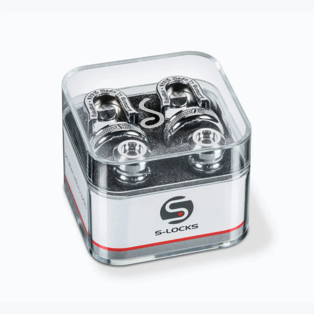 Schaller 445 S-Lock Guitar Strap Lock System - Chrome
