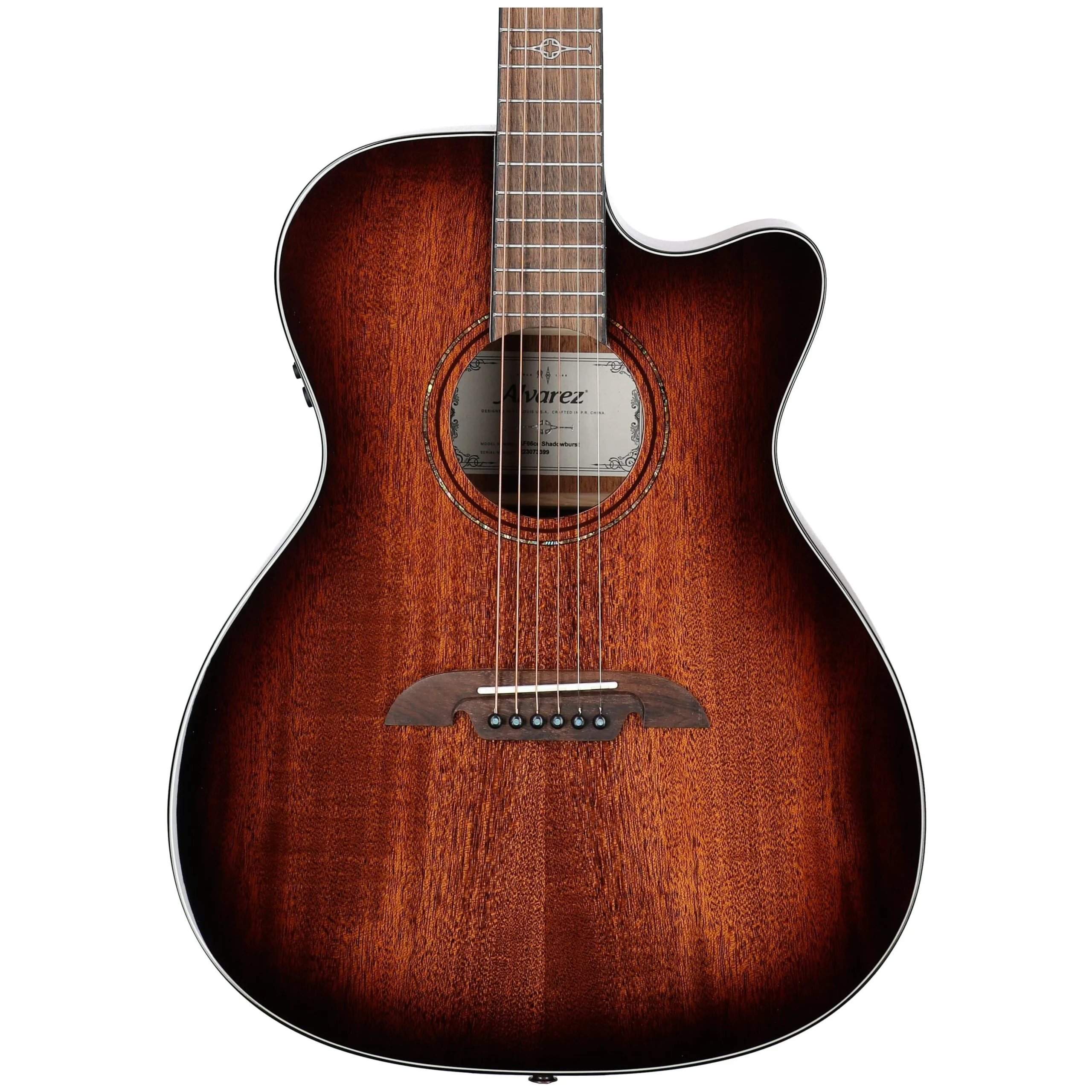 Alvarez AF66CE Folk Acoustic-Electric Guitar - Shadowburst