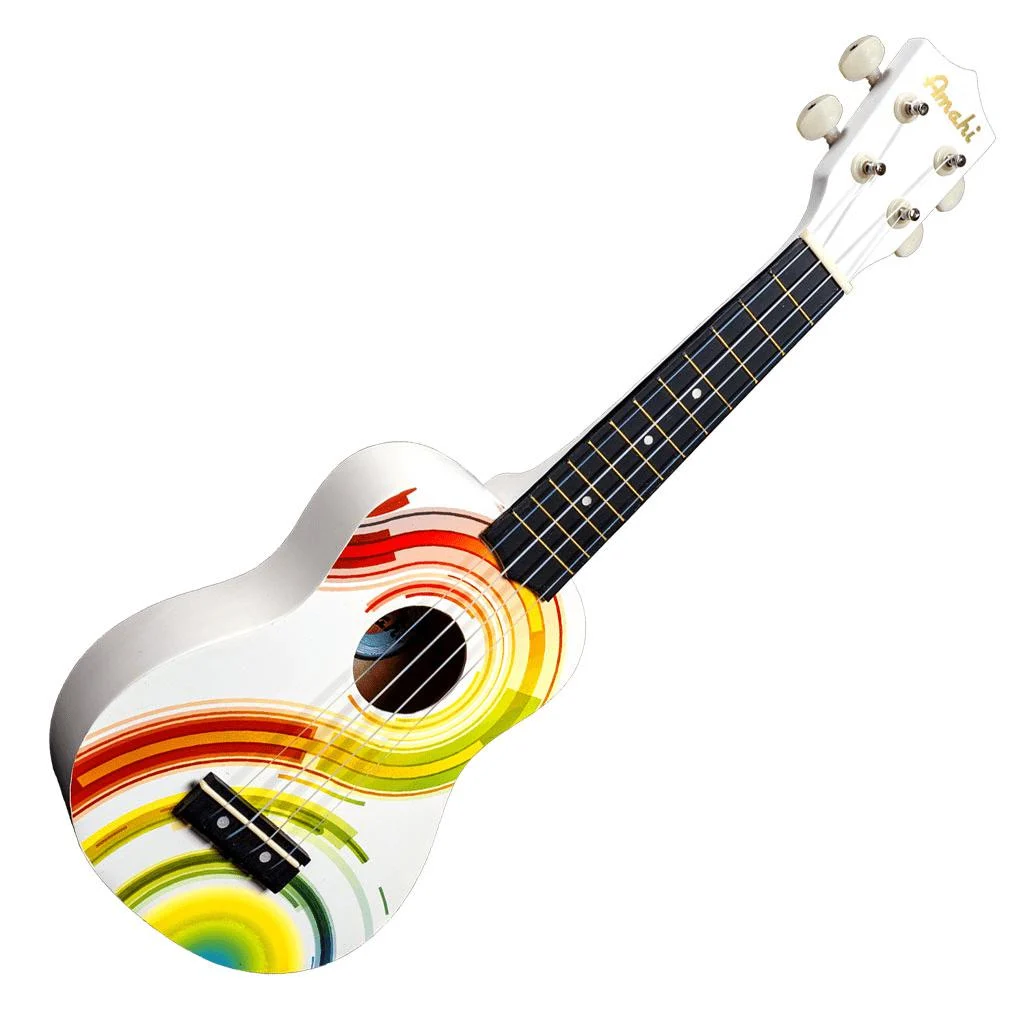 Amahi DDUK7 Tropical Series Soprano Ukulele, Psychedelic