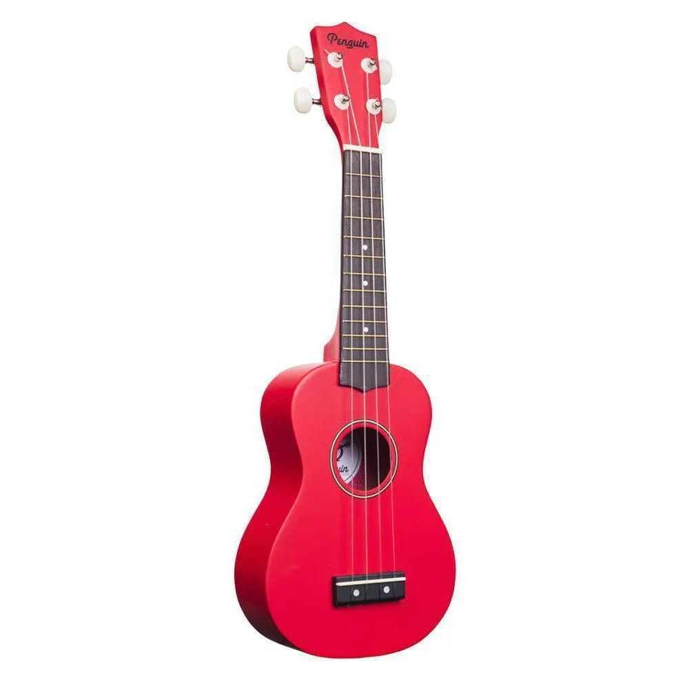 Amahi PGUK Penguin Student Ukulele with Bag, Red