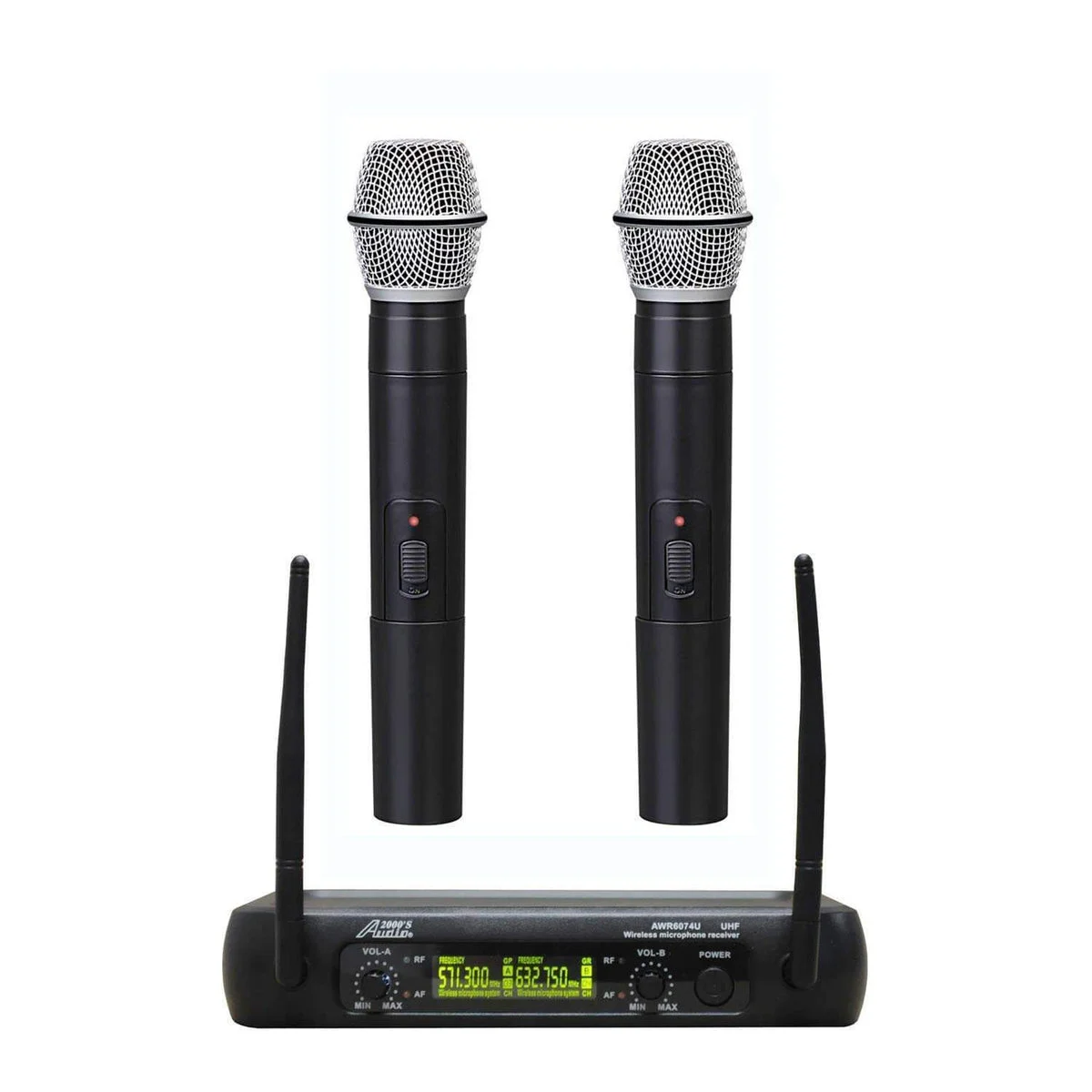 Audio 2000's AWM6074U Dual Handheld UHF Wireless Microphone System