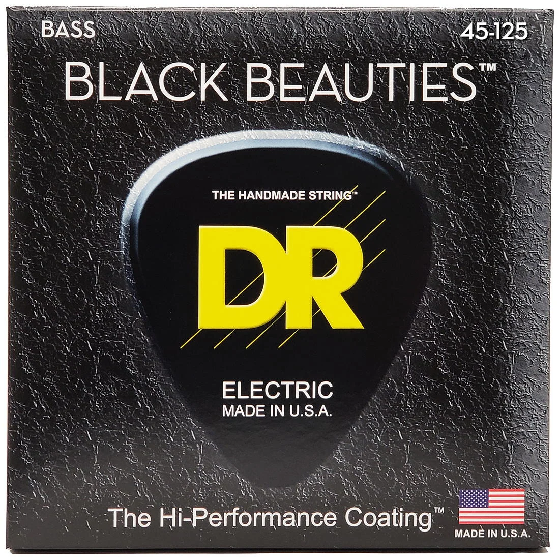 DR Strings BKB5-45 Black Beauties Medium 5-String Electric Bass Strings, 45-125