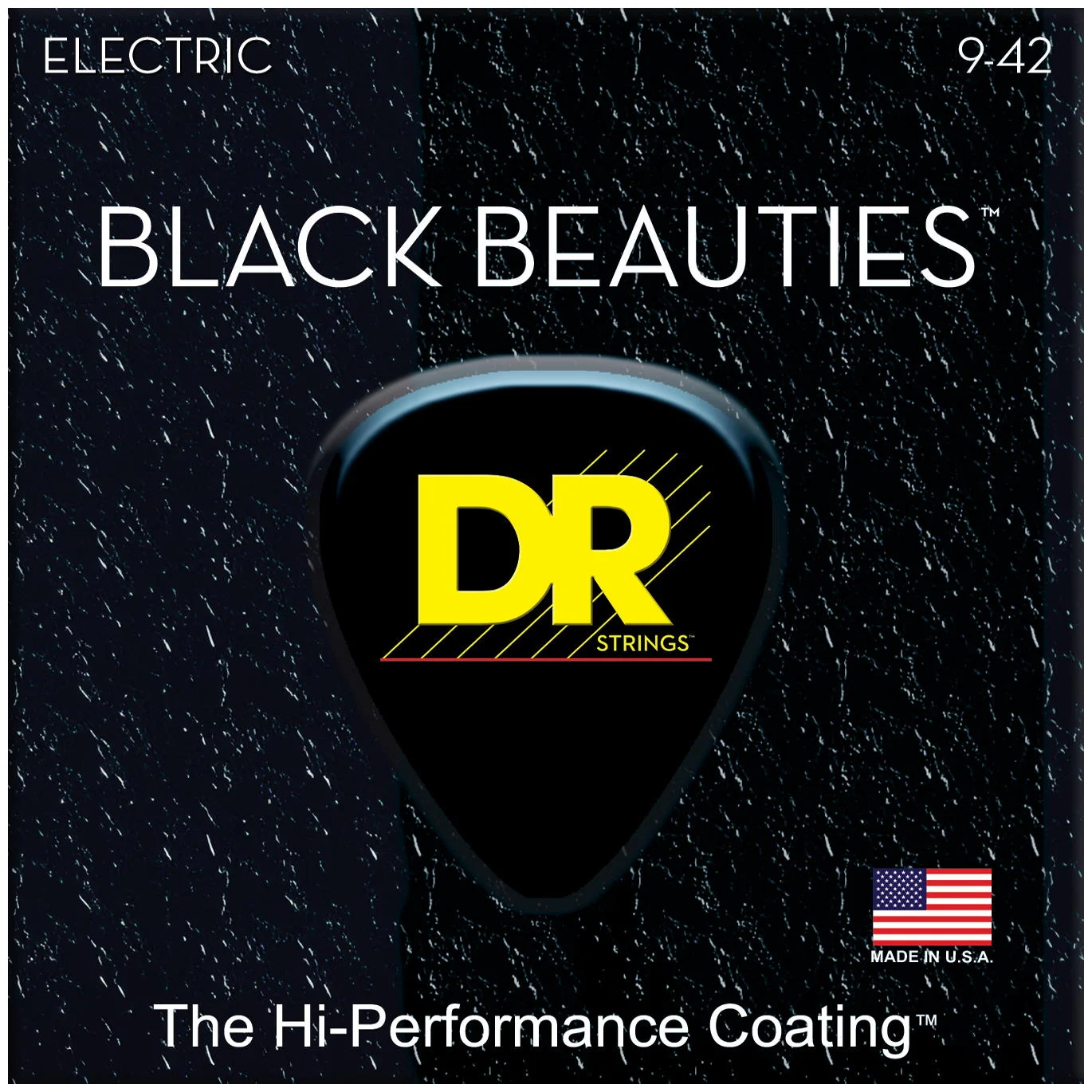 DR Strings BKE-9 Black Beauties Lite Electric Guitar Strings, 09-42