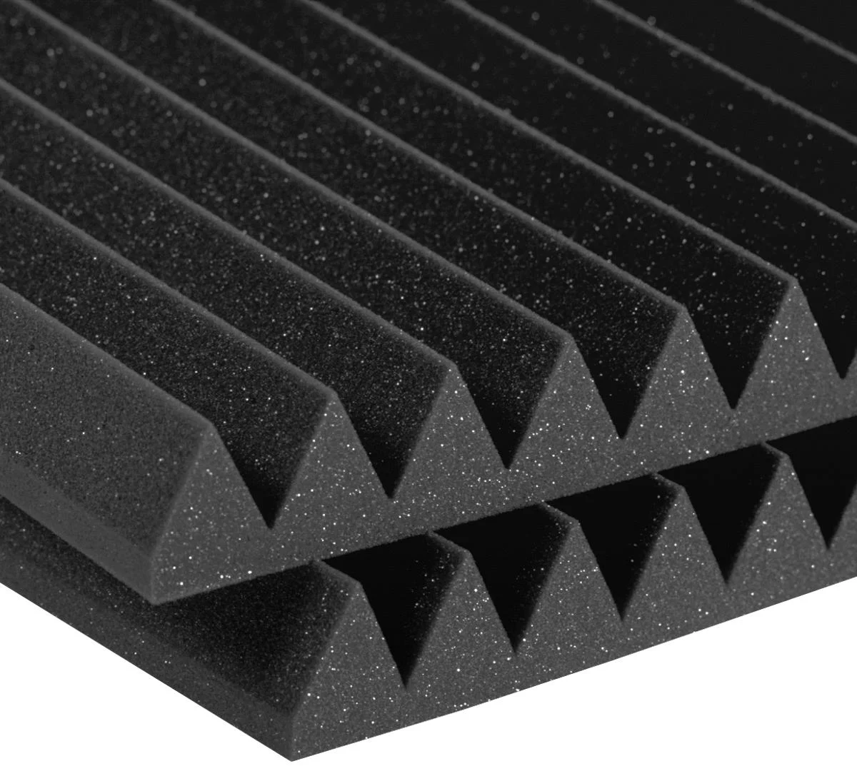 Bulk Studio Foam, Charcoal Wedge Cut Tiles, 24 x 48 x 2" Acoustic Treatment