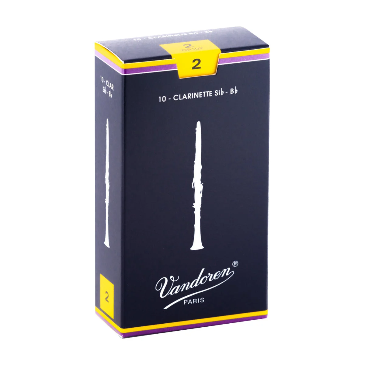 Vandoren CR102 Traditional Bb Clarinet Reed - Strength: 2 (10 Pack)