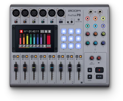 Zoom PodTrak P8 8-channel Podcasting Mixer