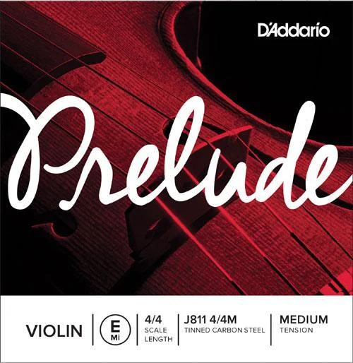 D'Addario Prelude Violin Single E String, 4/4 Scale, Medium Tension J811