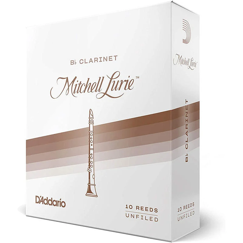 D’Addario Woodwinds Mitchell Lurie Bb Clarinet Reeds, Strength 3.0, 10-pack
