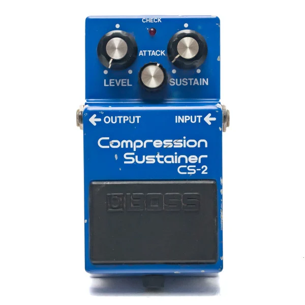 Boss - 1980's Compressor Sustainer CS-2 MIJ Black Label Guitar Effects Pedal - x3100 - VINTAGE