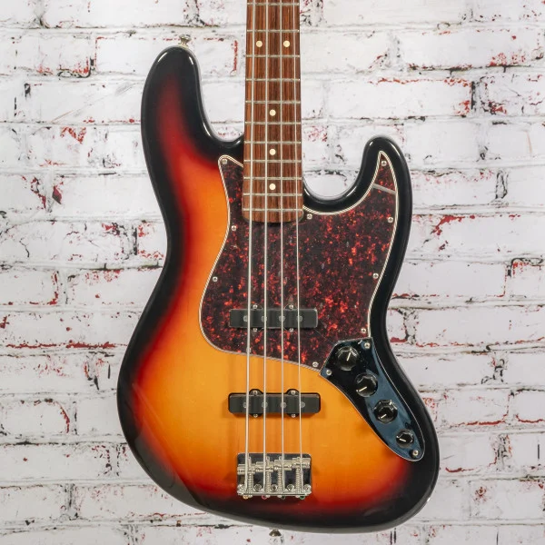 Fender - 2003 MiM Deluxe Active Jazz Bass - Electric Bass - w/Bag - Brown Sunburst - x9286 - NOS