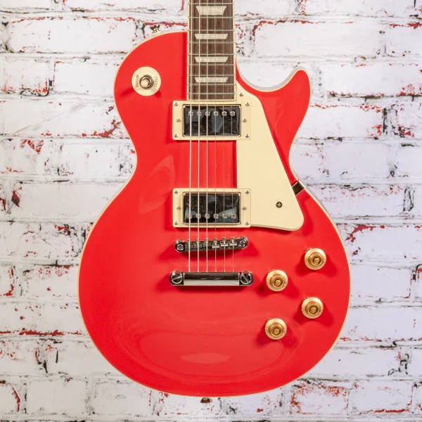 Epiphone - Inspired by Gibson Les Paul Standard 50s Plain Top - Electric Guitar - Cardinal Red - w/ Premium Gig Bag