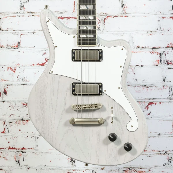 D'Angelico Deluxe Bedford LE Electric Guitar Satin White Wash MMM Exclusive