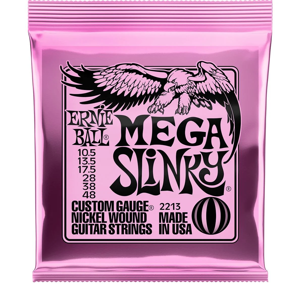 Ernie Ball 2213 Mega Slinky Nickel Wound Electric Guitar Strings - 10.5 - 48