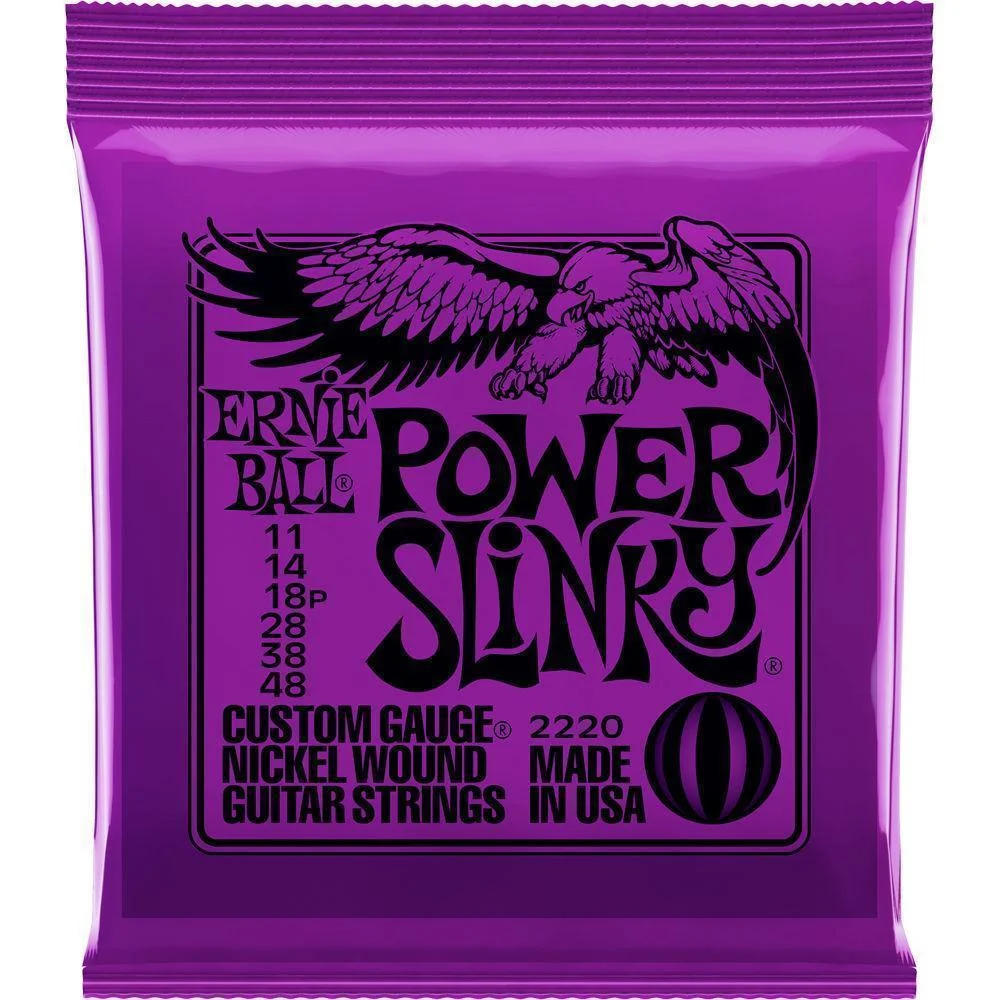 Ernie Ball 2220 Power Slinky Nickel Wound Set, .011 - .048