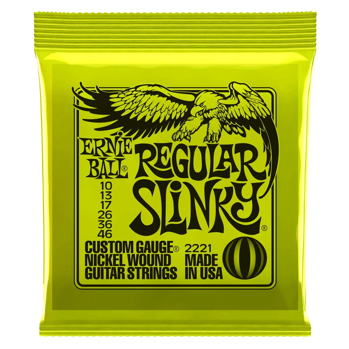Ernie Ball 2221 Regular Slinky Nickel Wound Set, .010 - .046