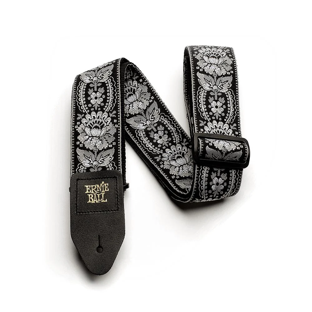 Ernie Ball P04150 Jacquard Guitar Strap, Silver Orleans