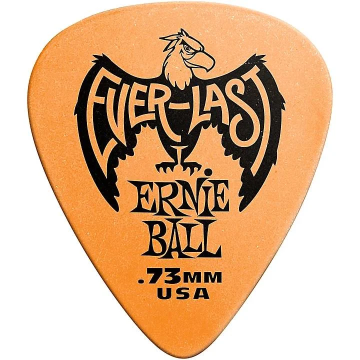 Ernie Ball P09190 .73mm Orange Everlast Picks 12-pack