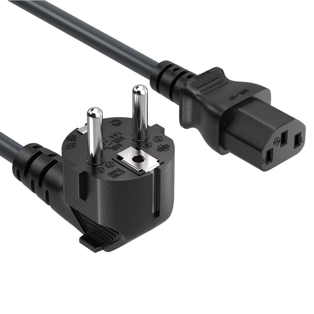 European Power Cord (CEE 7/7 to IEC320 C13), 6ft Black