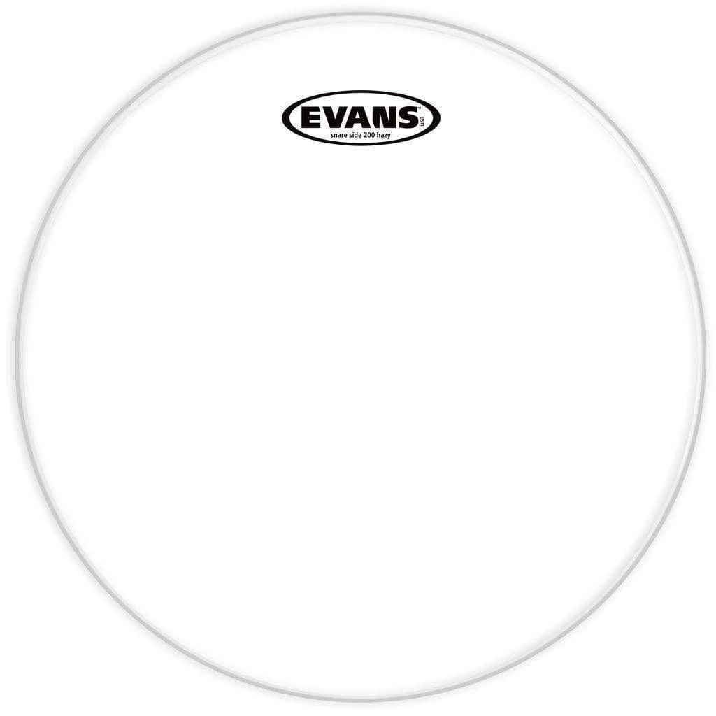 Evans Clear 200 Resonant Snare Side Drum Head, 13 Inch