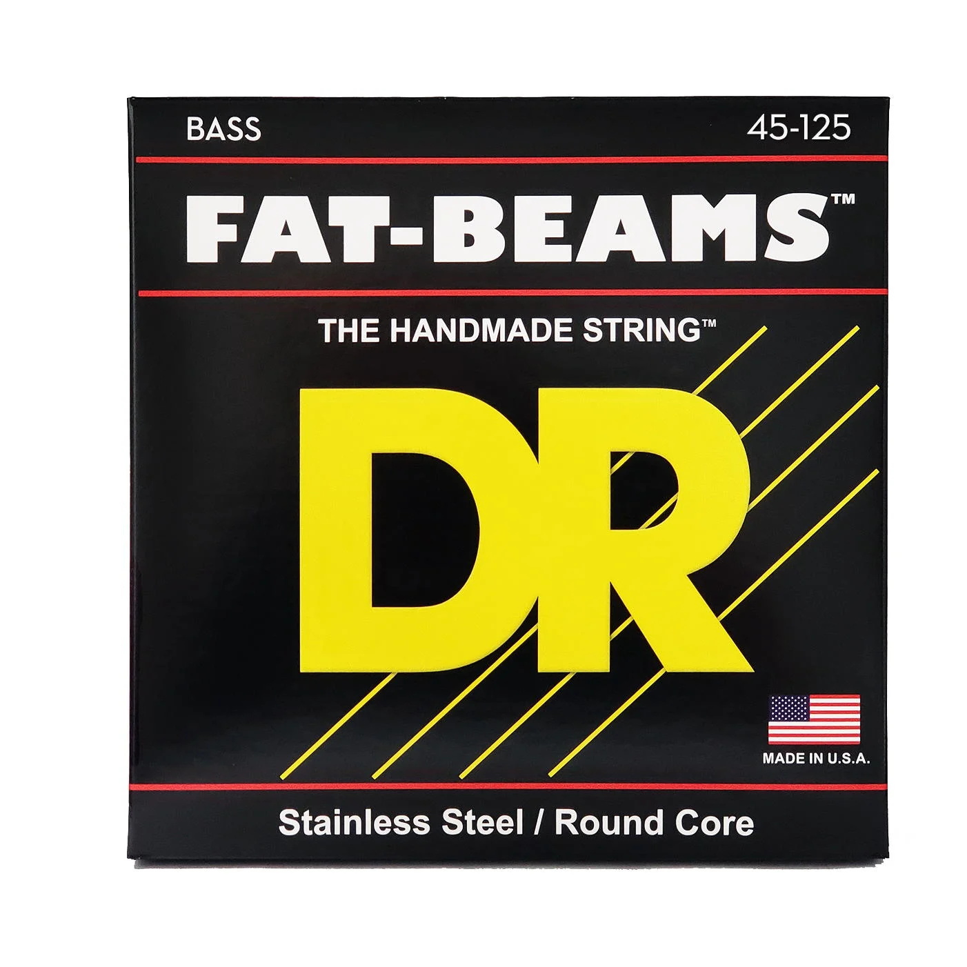 DR Strings FB5-45 Fat-Beams 5-String Medium Electric Bass Strings, 45-125