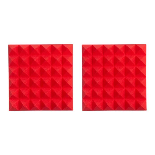 Gator 2-pack of Red 12-inch x 12-inch Acoustic Pyramid Panel